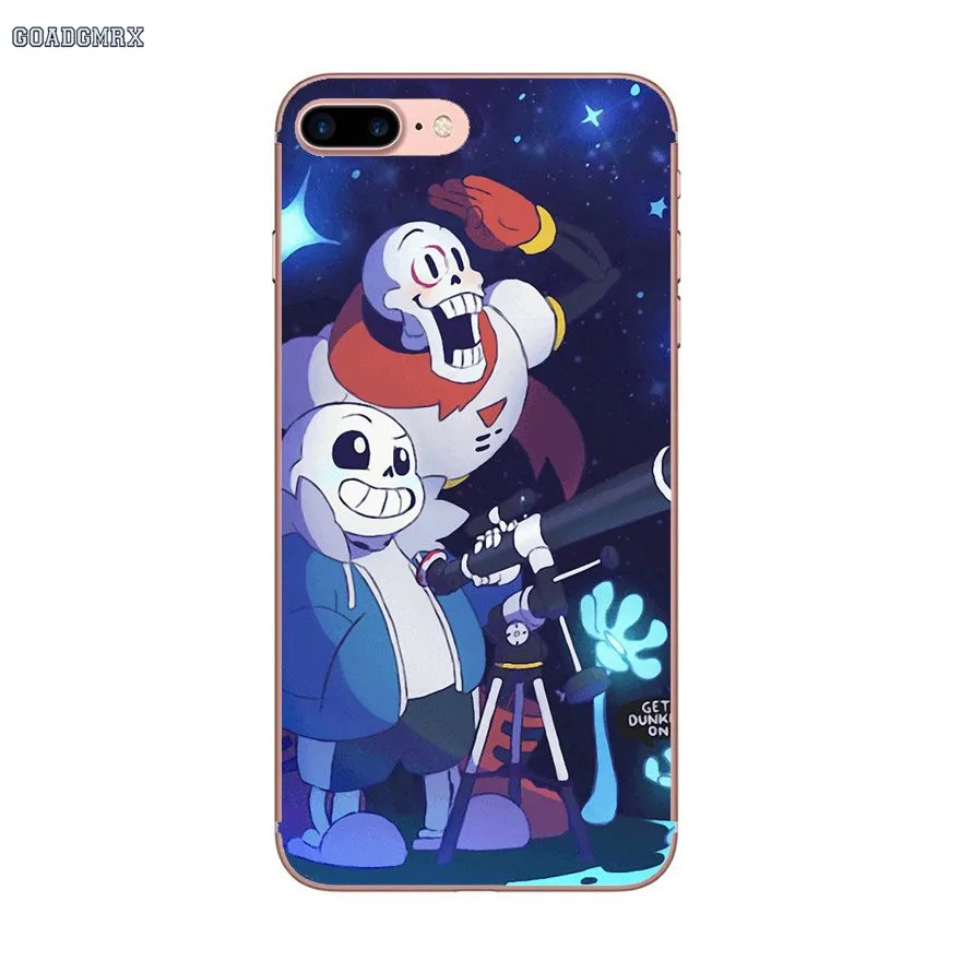 Папирус из андертейл Санс мягкие прозрачные чехлы для iPhone 6 6S 7 8 Plus X XS MAX XR 4 4S 5 5S SE 5C