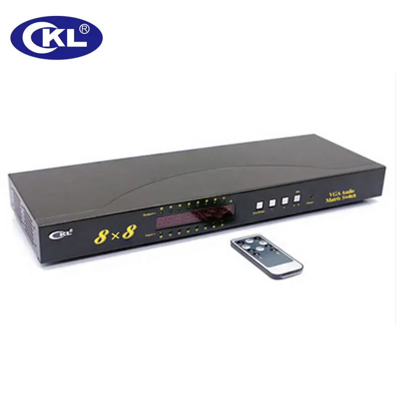 CKL-8A8 8x8 8 портов в матрица VGA переключатель с аудио и ИК-пультом дистанционного