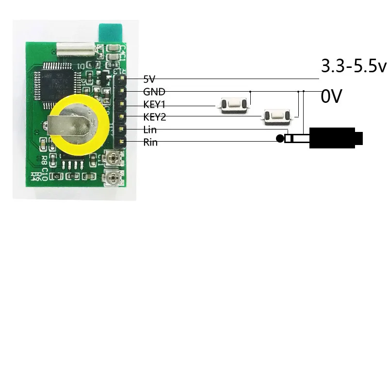 GHXAMP микро-многоцветный музыкальный модуль 0,96 дюймов 6 цветов ips цветной экран двухканальный 30*22 мм