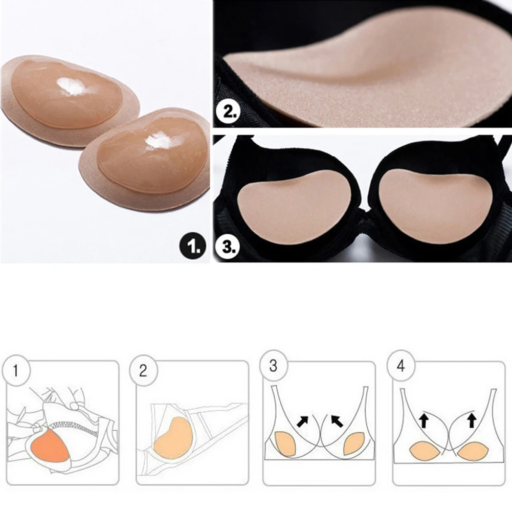 2 шт. Невидимые Самоклеящиеся вкладыши для бюстгальтера| |