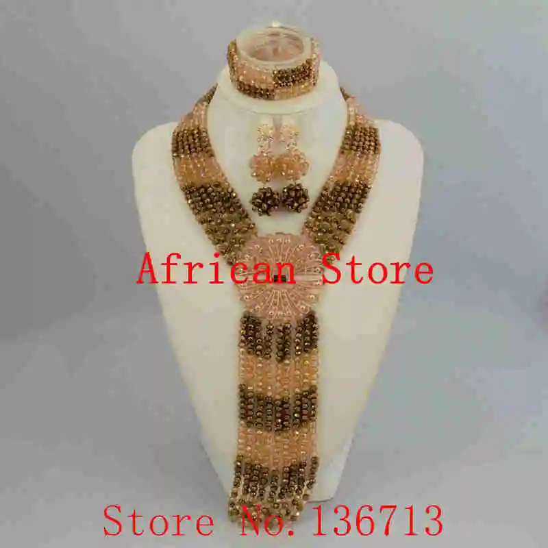 

Nigerian Wedding African Beads Jewelry Set Blue African Costume Jewelry Sets Coral Beads Necklace Sets Free ShippingJ601-4