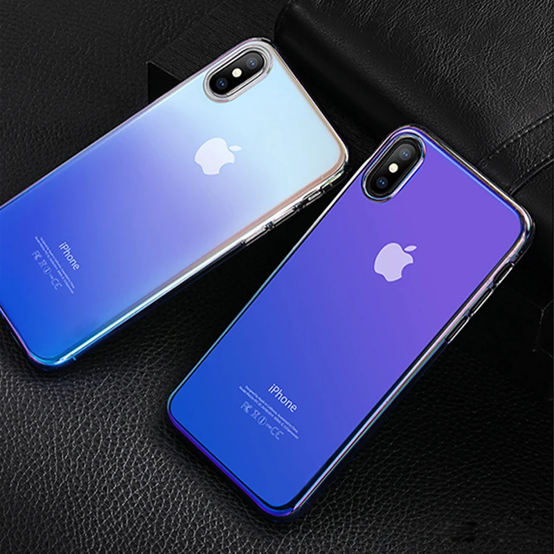 RZP Gloss Protective Case for iPhone X Back Cover Bumper On The For Apple 5 5S SE 6 6s 7 8 Plus 10 Bags Shell |
