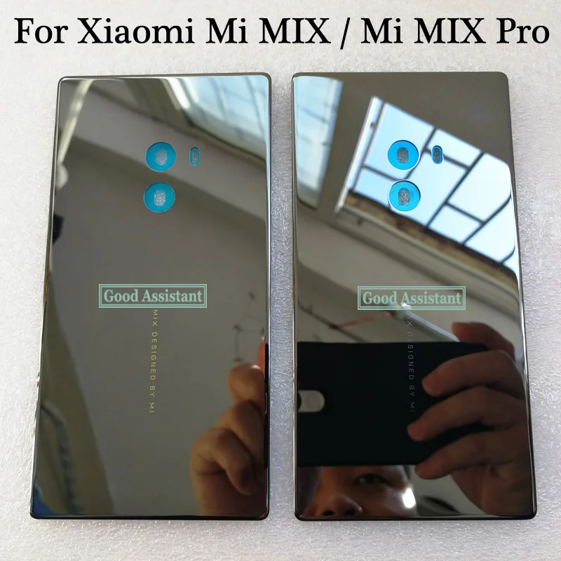 Черный 6,4 дюймов для Xiaomi mi X/для Xiao mi Mix Pro задняя крышка батарейного отсека Корпус Задняя стеклянная часть