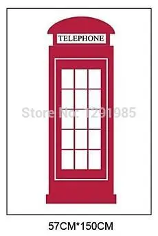 Телефонная коробка великобритания лондон настенная наклейка роспись декор