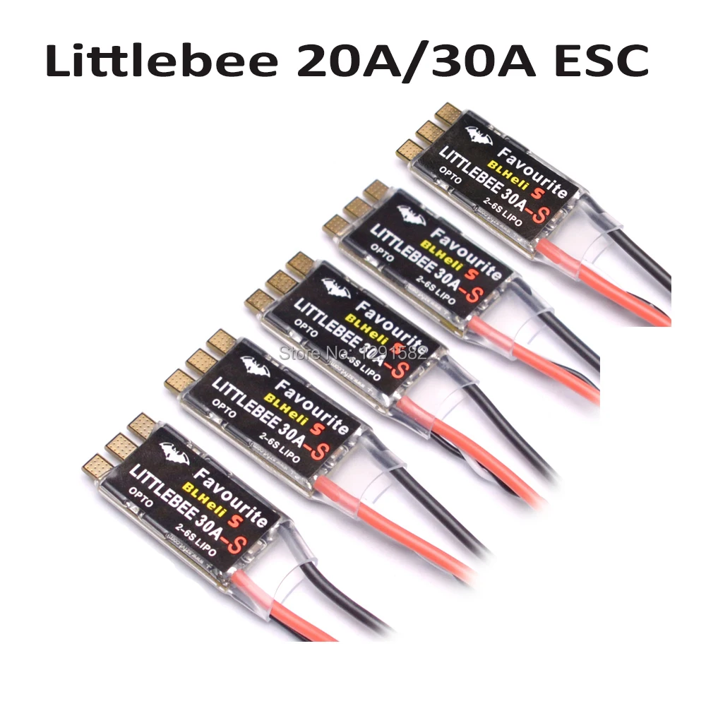 5 шт. Littlebee 20A/30A BLHeli s Little bee spring 20A 30A ESC для Martian 220 мм 250 Nova 235 Robobcat 270 Квадрокоптер|30a