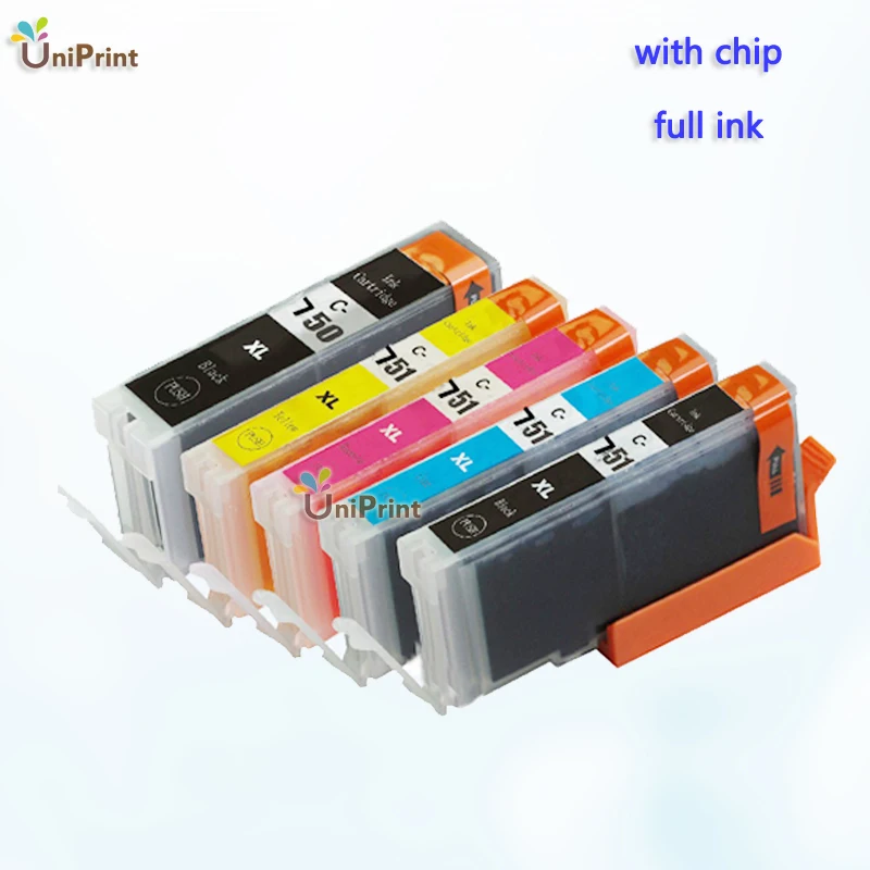 10 шт. PGI 750 CLI 751 для Canon IP7270 MG5470 MG5570 MG6470 MX727 MX927 IX6870 IX6770 совместимый картридж с
