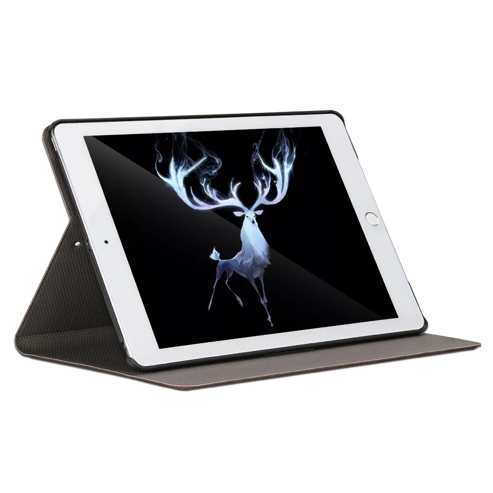 Корпус нового для Apple iPad Air 1 2013 выпуска крышку A1474 A1475 A1476 PU высокого качества кожи оленя Смарт сна просыпаюсь PU shell