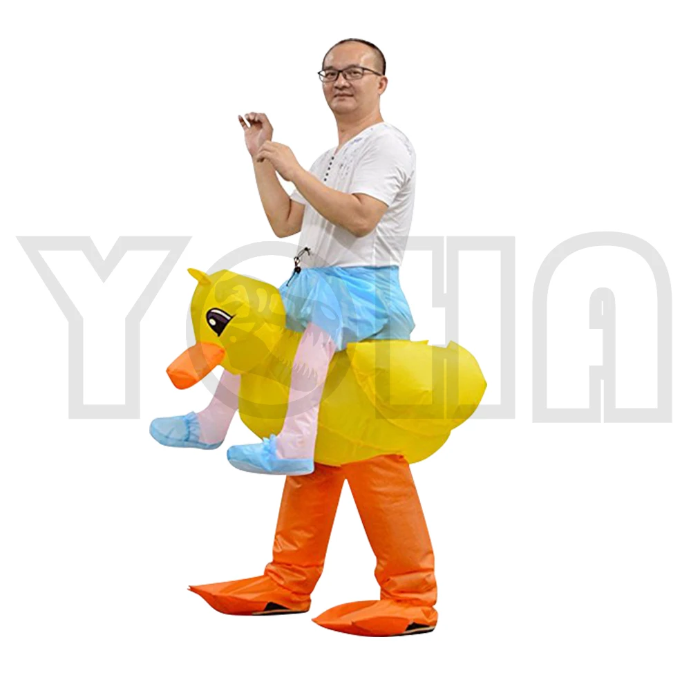 Взрослый надувной костюм Хэллоуина Рождественский Утки Blowup Косплэй Детский для