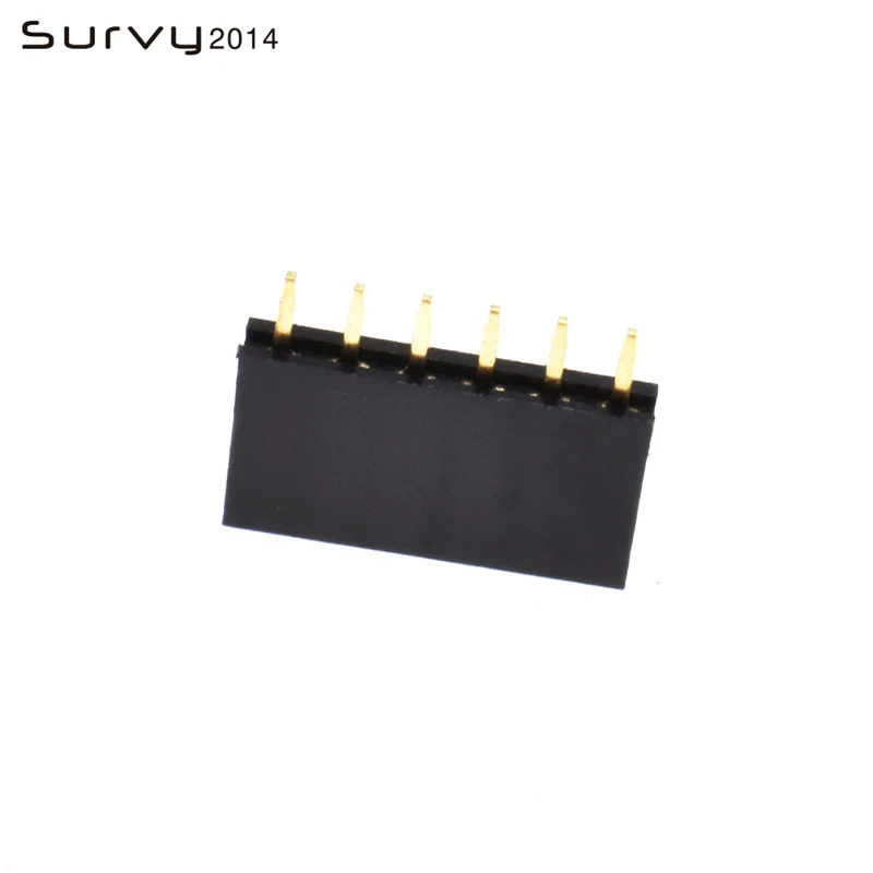 10/20/50/100PCS 6 Pin Header Socket gold plated 6Pin 2.54mm Row Straight Female Single | Электронные компоненты и