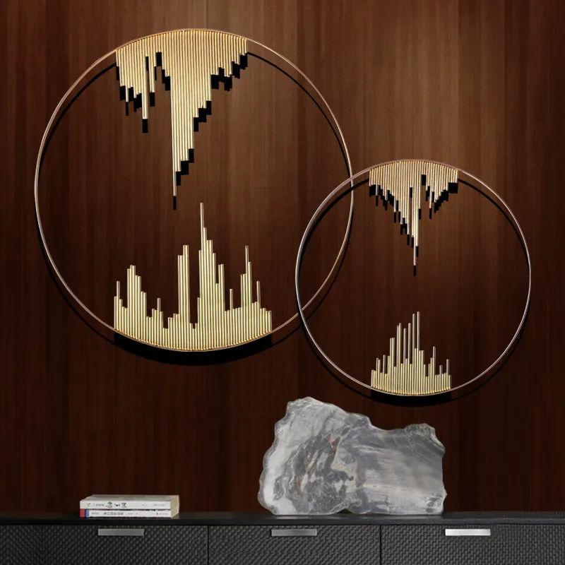 Китайский кованый железный пейзаж 3D стикер на стену аксессуары для отеля крыльцо