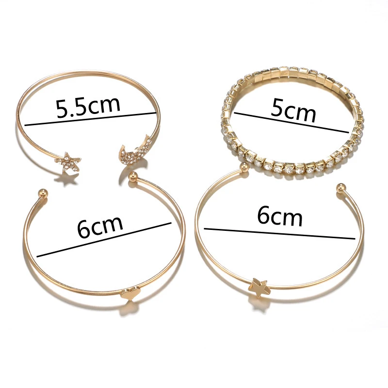 Популярные подарки 4 шт./компл. регулируемые открытые Звезды Луна эластичность