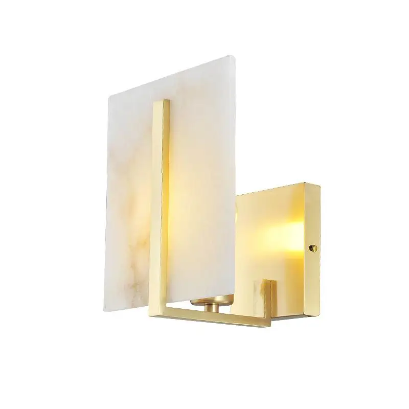 Американский антикварный медный настенный светильник светодиодные квадратные