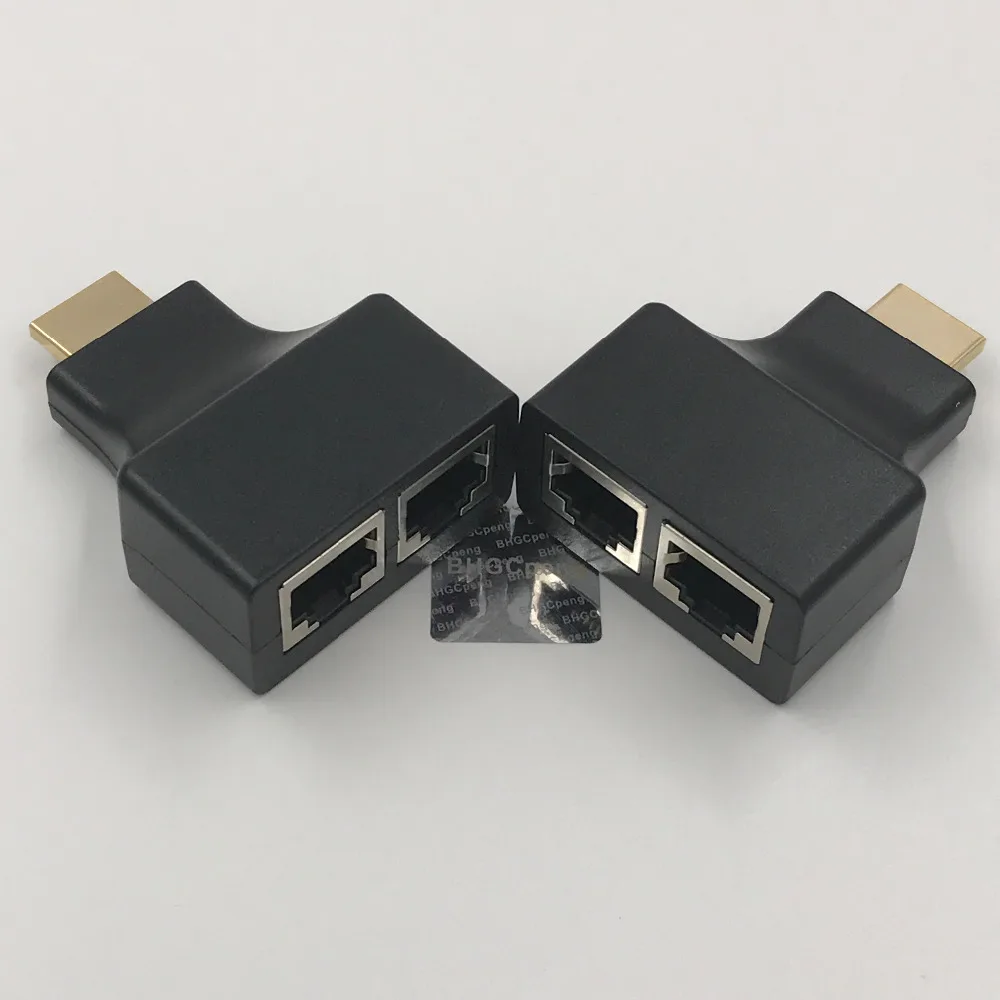Удлинитель HDTV до 30 м HDMI совместимый с Cat5e/6 Lan Ethernet адаптер 1080p для PSP 2 шт. в