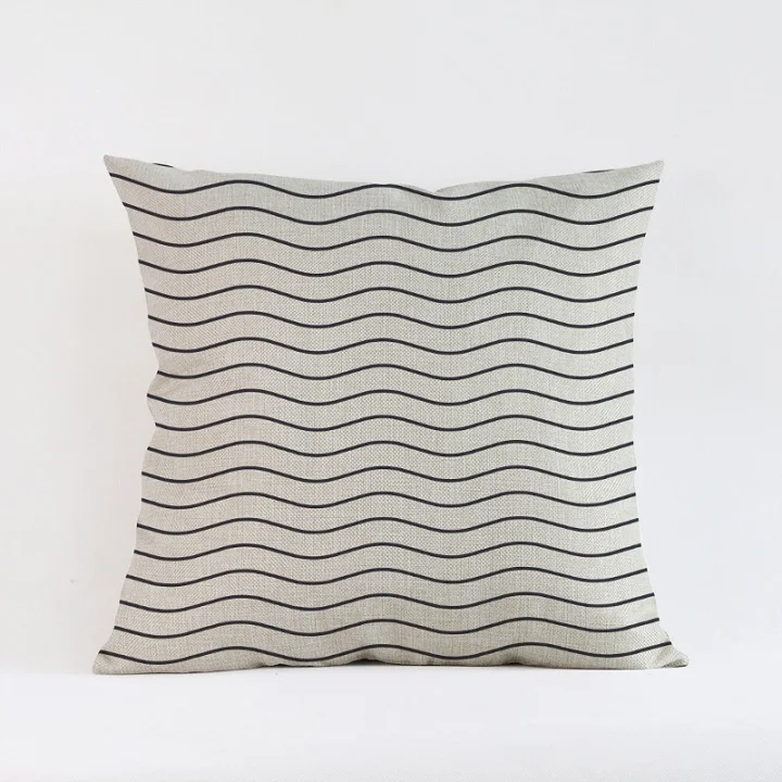 

Nordic Blue Sofa Cushions Cover Linen Cotton Bohemian Ethnic Throw Pillows Covers Grey Decoration Geometric Cushions Cover A4