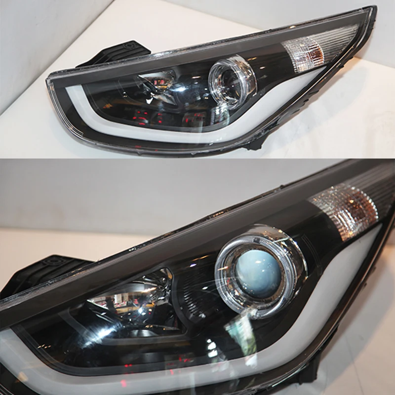 Для HYUNDAI Tucson IX35 светодиодные фары светодиодсветодиодный глаза ангела черный