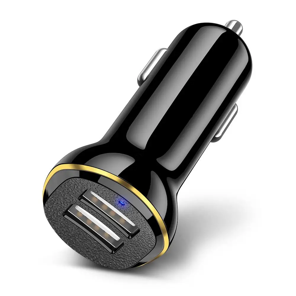 CASEIER 2 USB выход Автомобильное зарядное устройство 3.1A Быстрая зарядка для iPhone 11 Pro Max XR автомобильное зарядное устройство для мобильного телефона для samsung huawei Xiaomi - Тип штекера: Black