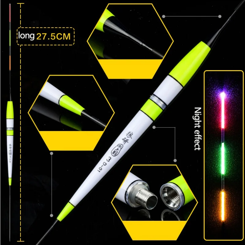 

2019 New 1pc Fishing Float LED Electric Float Light Fishing Tackle Luminous Electronic Barguzinsky Fir Float WIth Battery