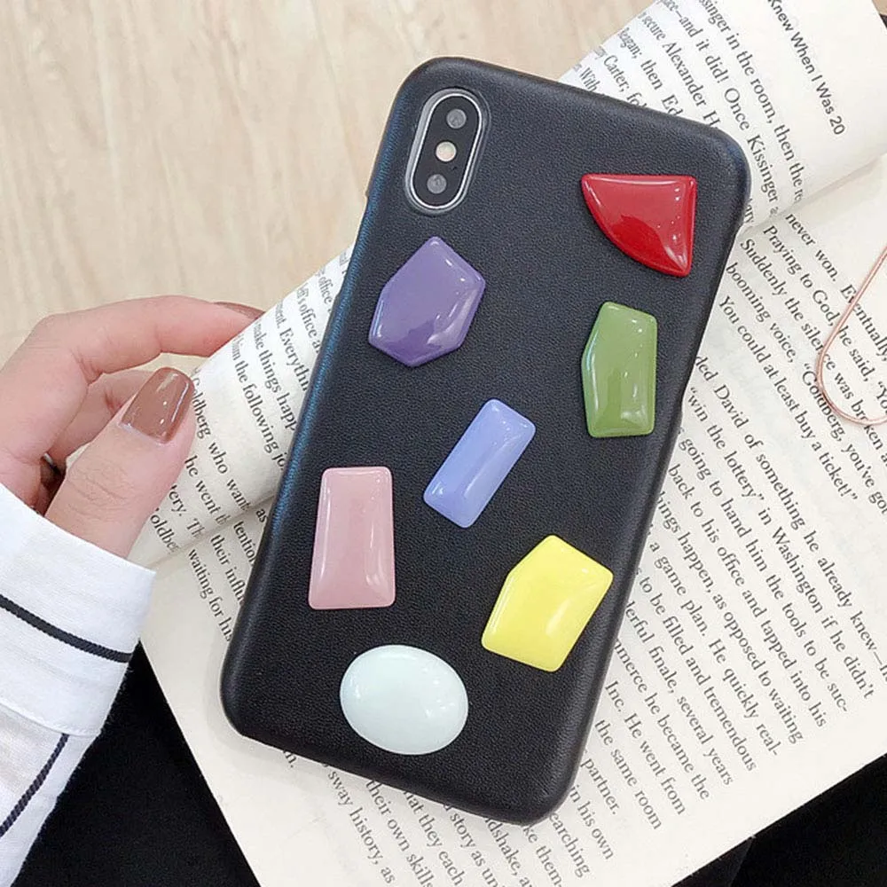 KISSCASE Geometric Cube Case For iPhone X XS Max XR Phone Fashion Bulge 7 8 6 6S Plus Cover Funda #4 |