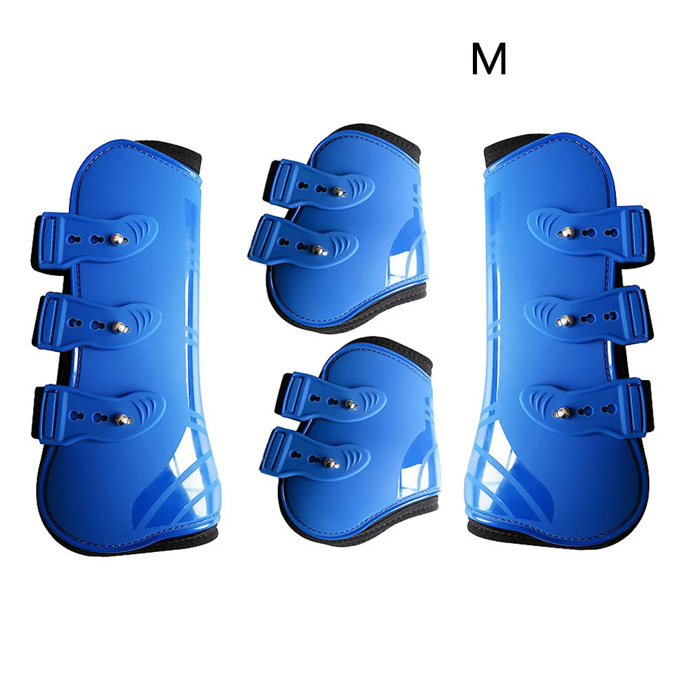 Практичный защитный Ортез обертывание фермы нога лошади сапоги Регулируемая Передняя Задняя тренировочная Защита прочный Конный открытый езда - Цвет: Blue M