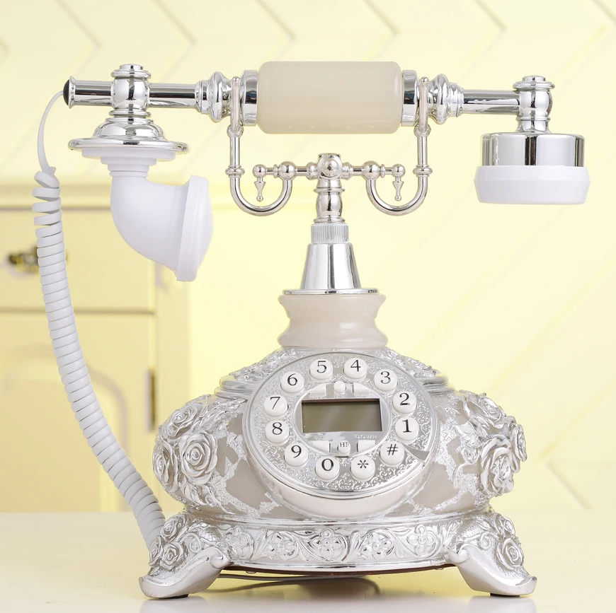Нефритовый античный стационарный домашний телефон в стиле ретро украшение для