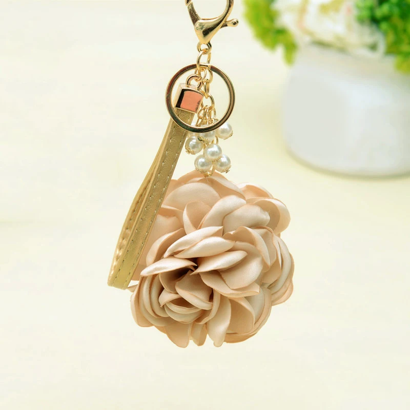 Корейский стиль милый брелок для автомобиля подвесные жемчужные брелки кольца