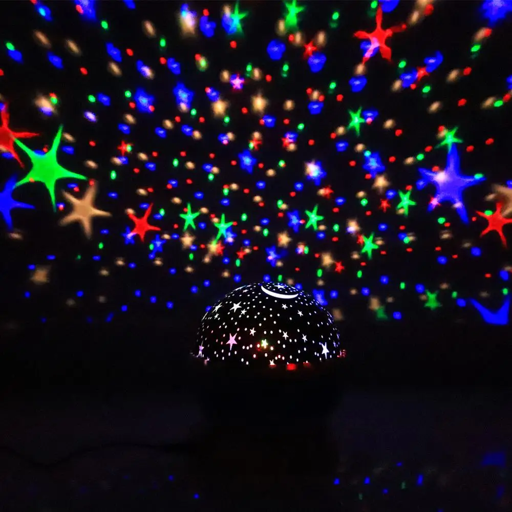 Светодиодный проектор Луна ночной Светильник звезды Звездное небо батарея USB