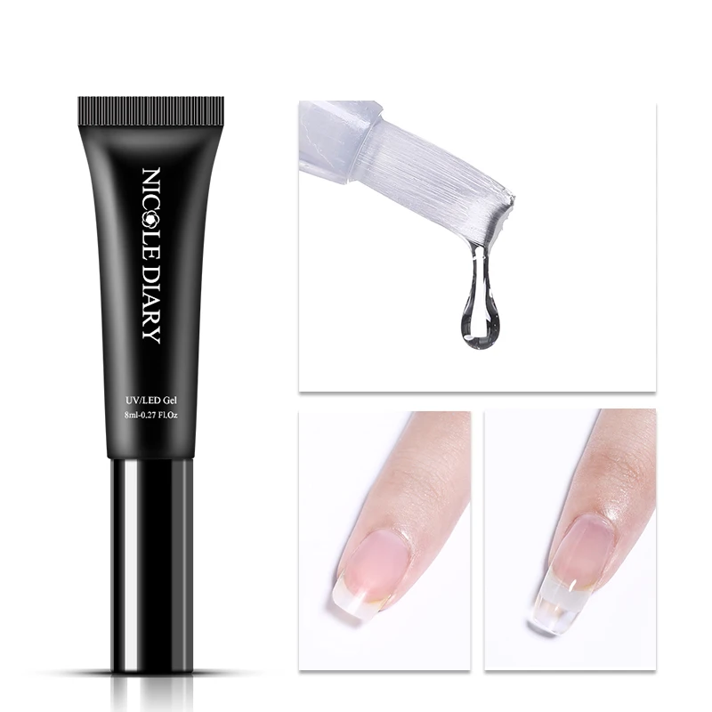УФ гель NICOLE DAIRY для наращивания ногтей светодиодный Гель лак ногтей|Гель ногтей| |