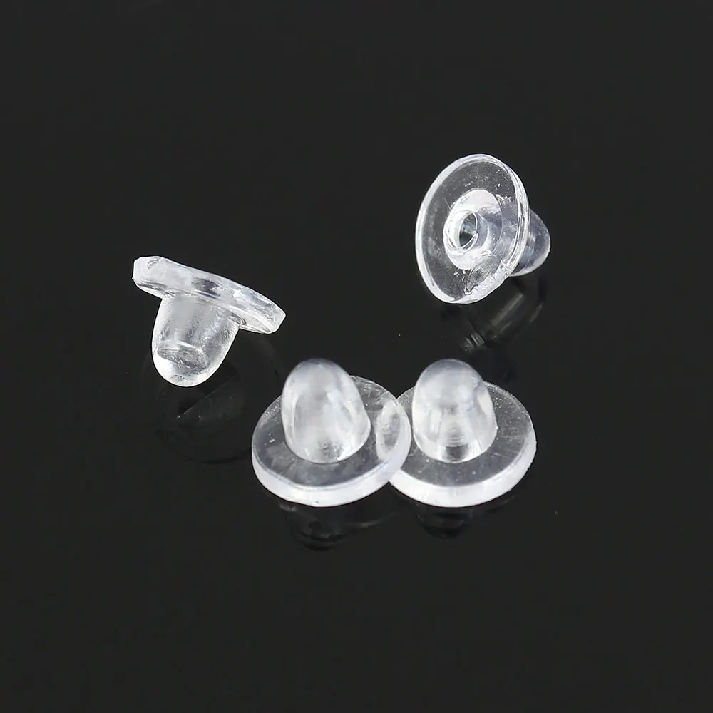 1000 шт./лот резиновые ухо Боб кремния Вернуться Серьга Пробки ювелирных изделий и