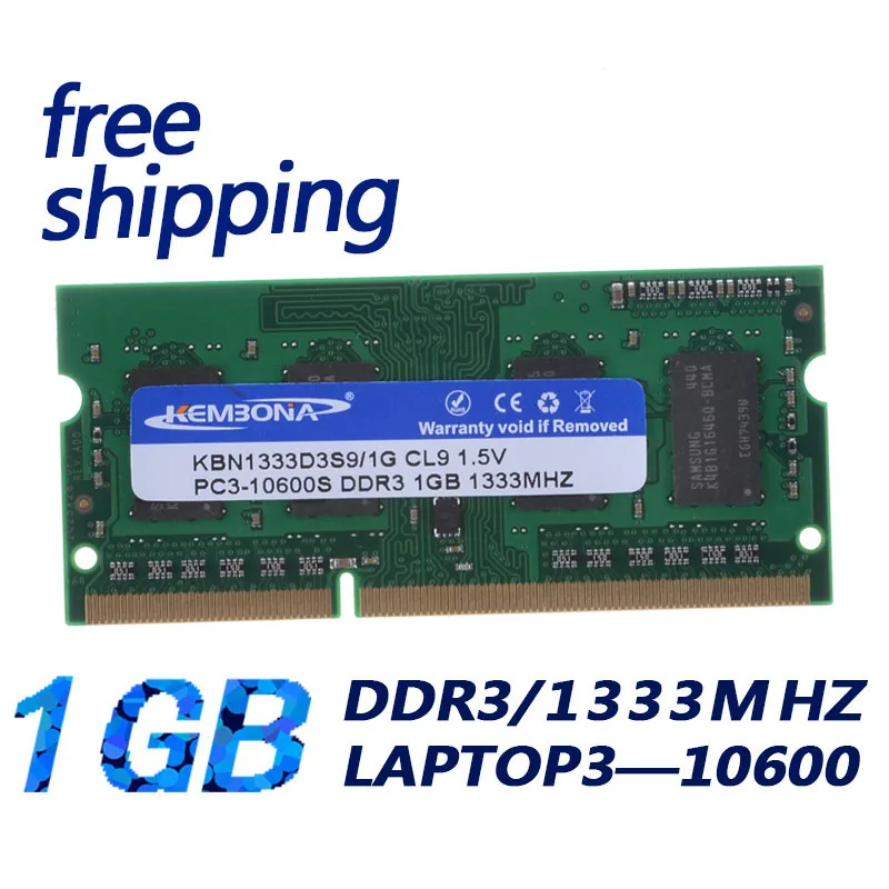 Бесплатная доставка ноутбук KEMBONA DDR3 1 ГБ PC3 8500 1066 МГц ноутбук/оперативная память