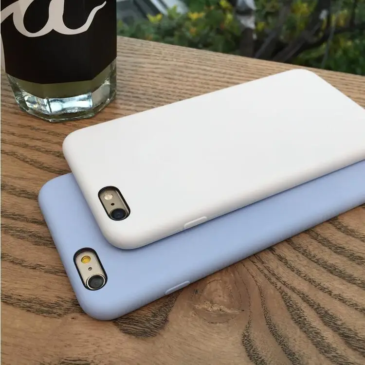 Силиконовый чехол для Apple iPhone X, XR, XS, Max, 6, 6s, 7, 8 Plus, чехол для мобильного телефона из натурального мягкого термополиуретана, противоударный простой чехол на заднюю панель