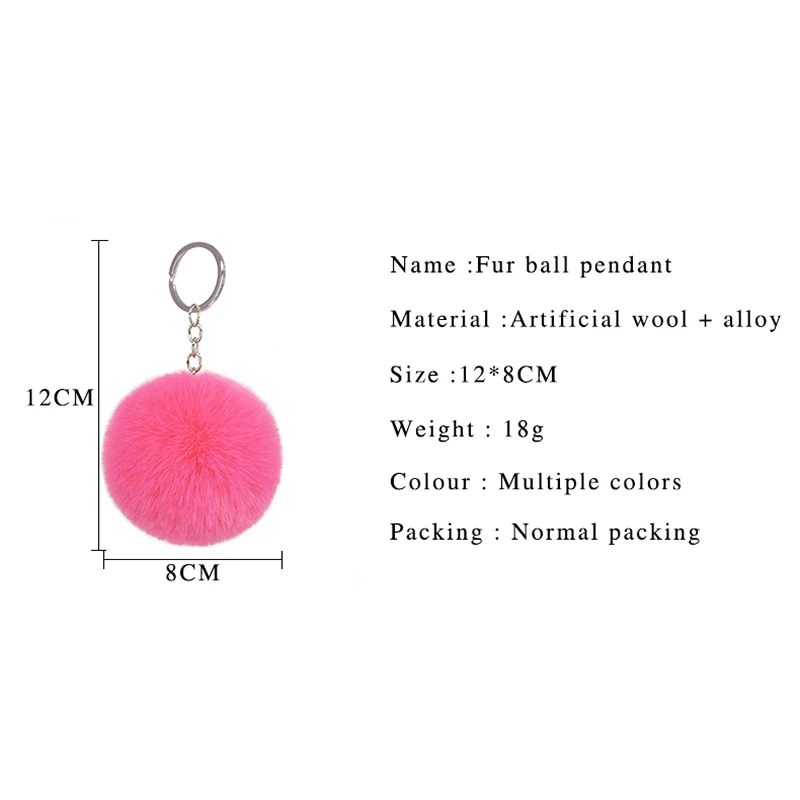 Искусственный Кролик 8 см меховой шар брелок Подвеска женская сумка Плюшевые
