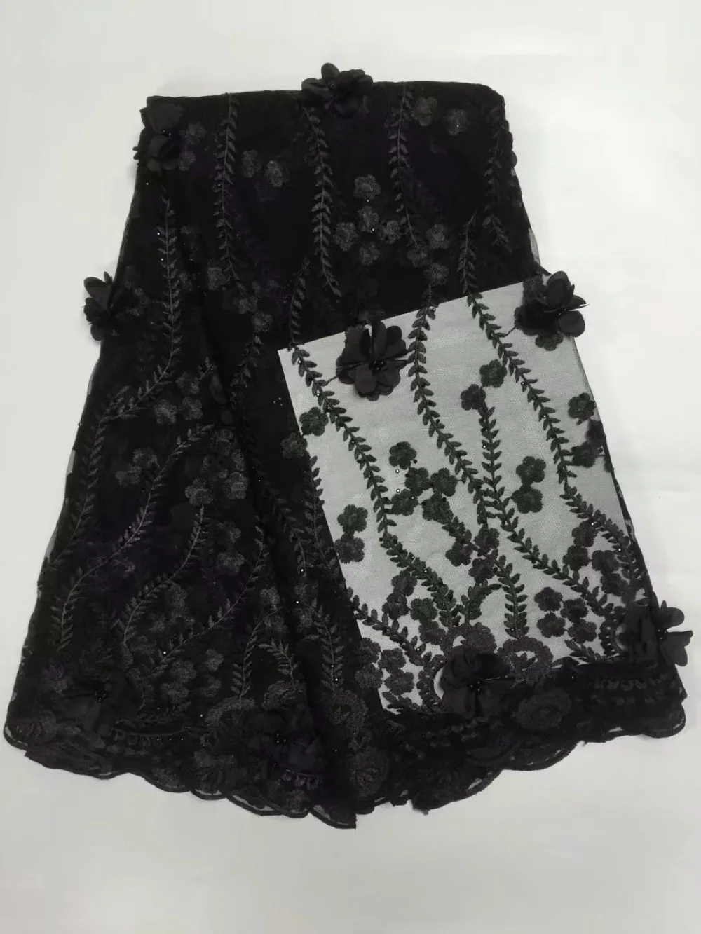 3D Африканский Бусины Камни Кружево Ткань высокое качество в нигерийском стиле S