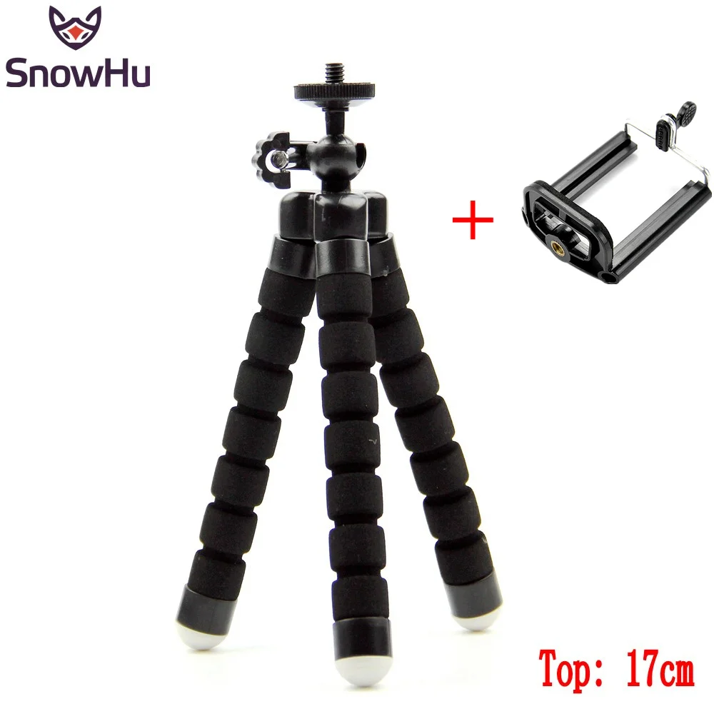 

SnowHu Mini Flexible Sponge Octopus Tripod For iPhone Xiaomi Huawei Smartphone Tripod for Gopro 9 8 7 6 Accessory With PhoneLD06