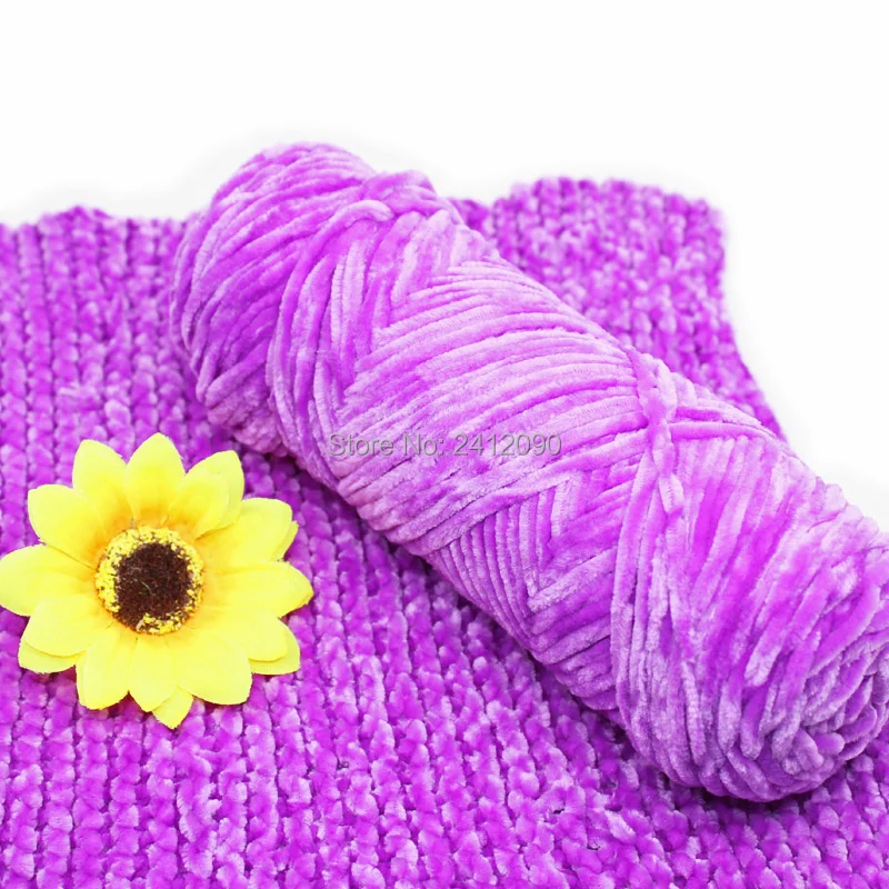 2018 новый бархат шениль пряжа полиэстер шелк смешанная для DIY ручной вязки свитер