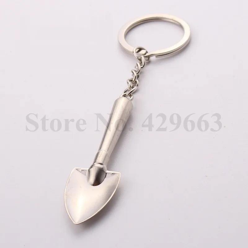 10 шт./лот новинка мини-лопата металлические брелки брелоки пики брелок для ключей