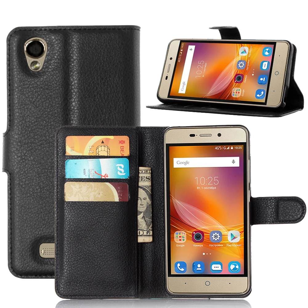 Модный кожаный чехол Бумажник личи для zte Blade X3/D2 защитный флип телефона с