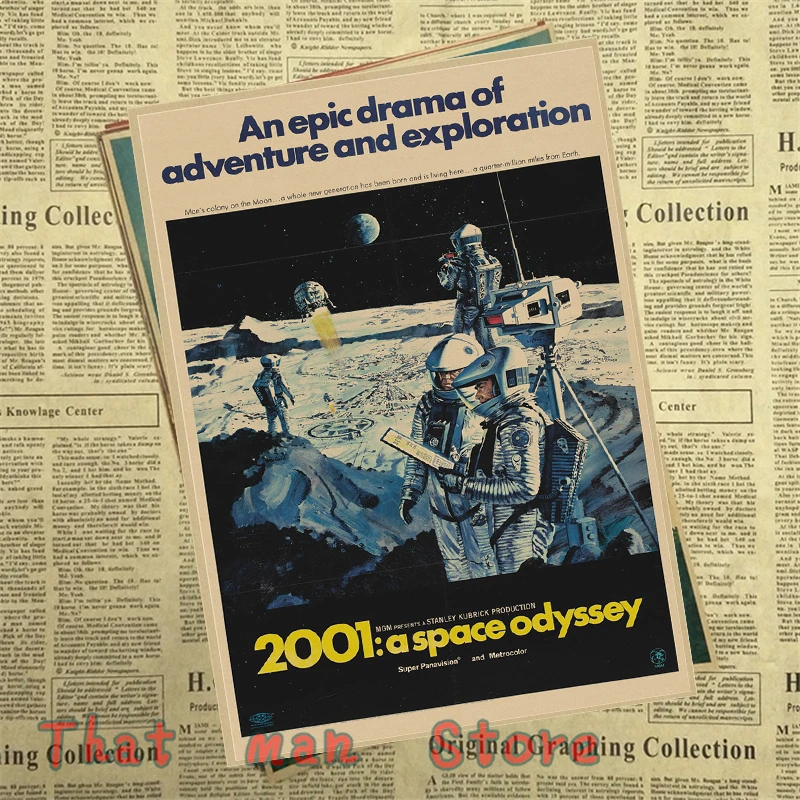 2001 космическая Одиссея научная фантастика фильм домашняя декоративная живопись постер винтажный Ретро плакат 30*21 см