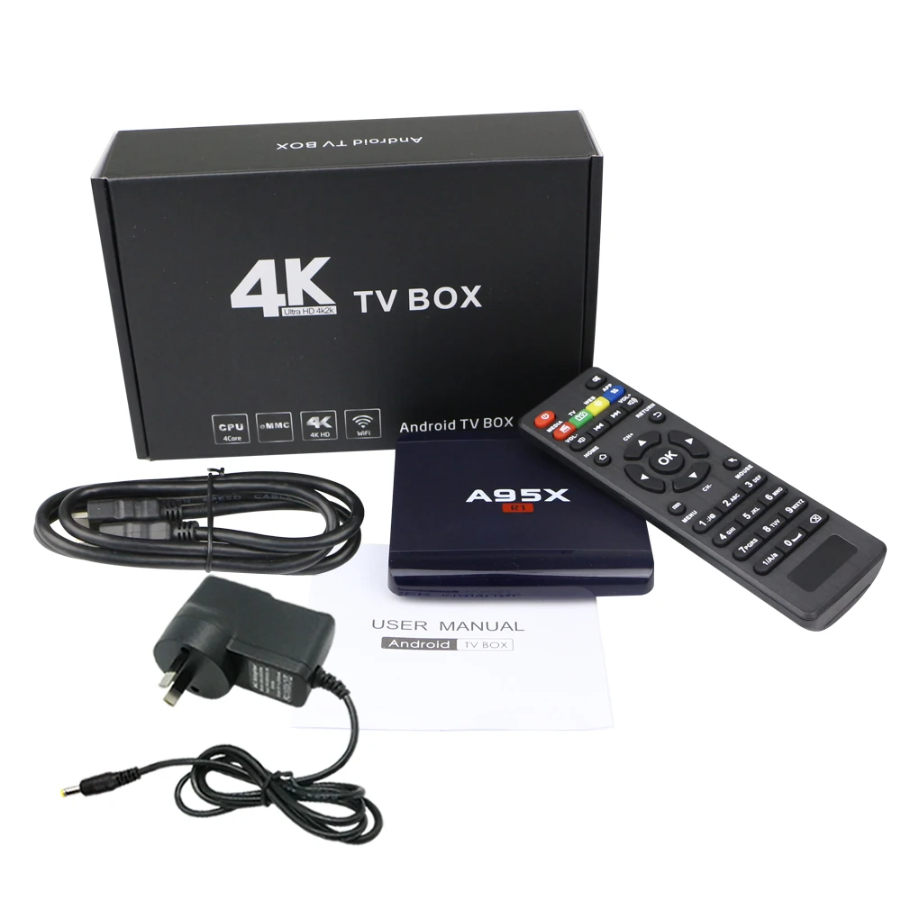 A95x R1 Android 7.1 ТВ Box Amlogic s905w Процессор коробке 2 ГБ Оперативная память 16 Встроенная 2.4