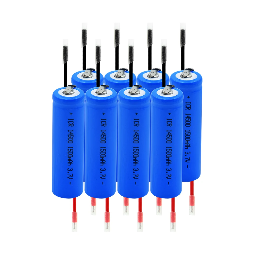 8 PCS 14500 литиевая батарея 3,7 V 1500mAh перезаряжаемая электронная сигарета батареи высокоразрядный ток+ DIY Linie для фонарика - Цвет: 8 PCS