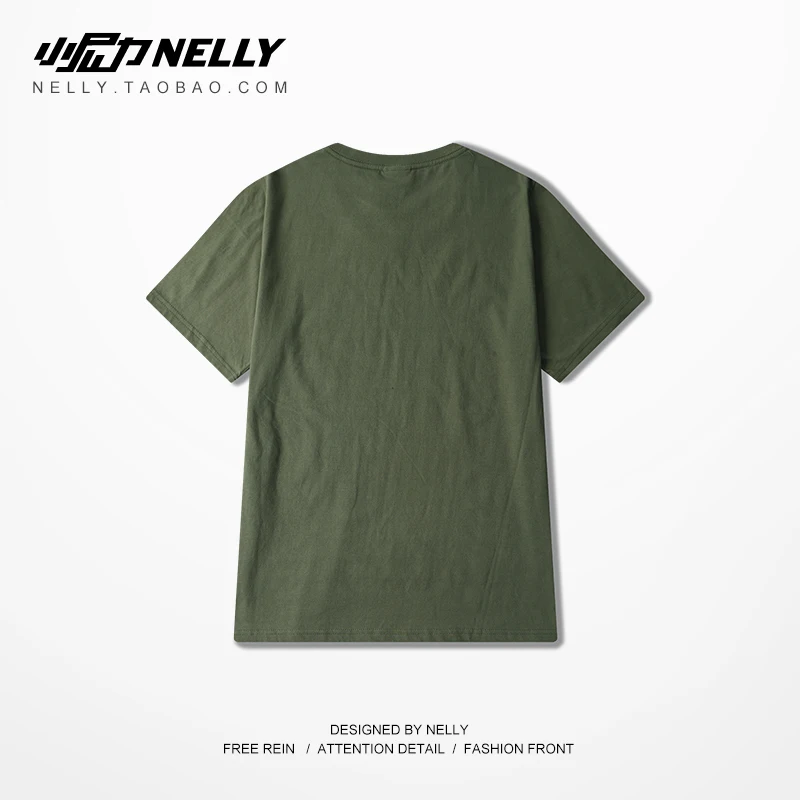 Мужская и Женская Повседневная Спортивная футболка Nelly Однотонная рубашка в