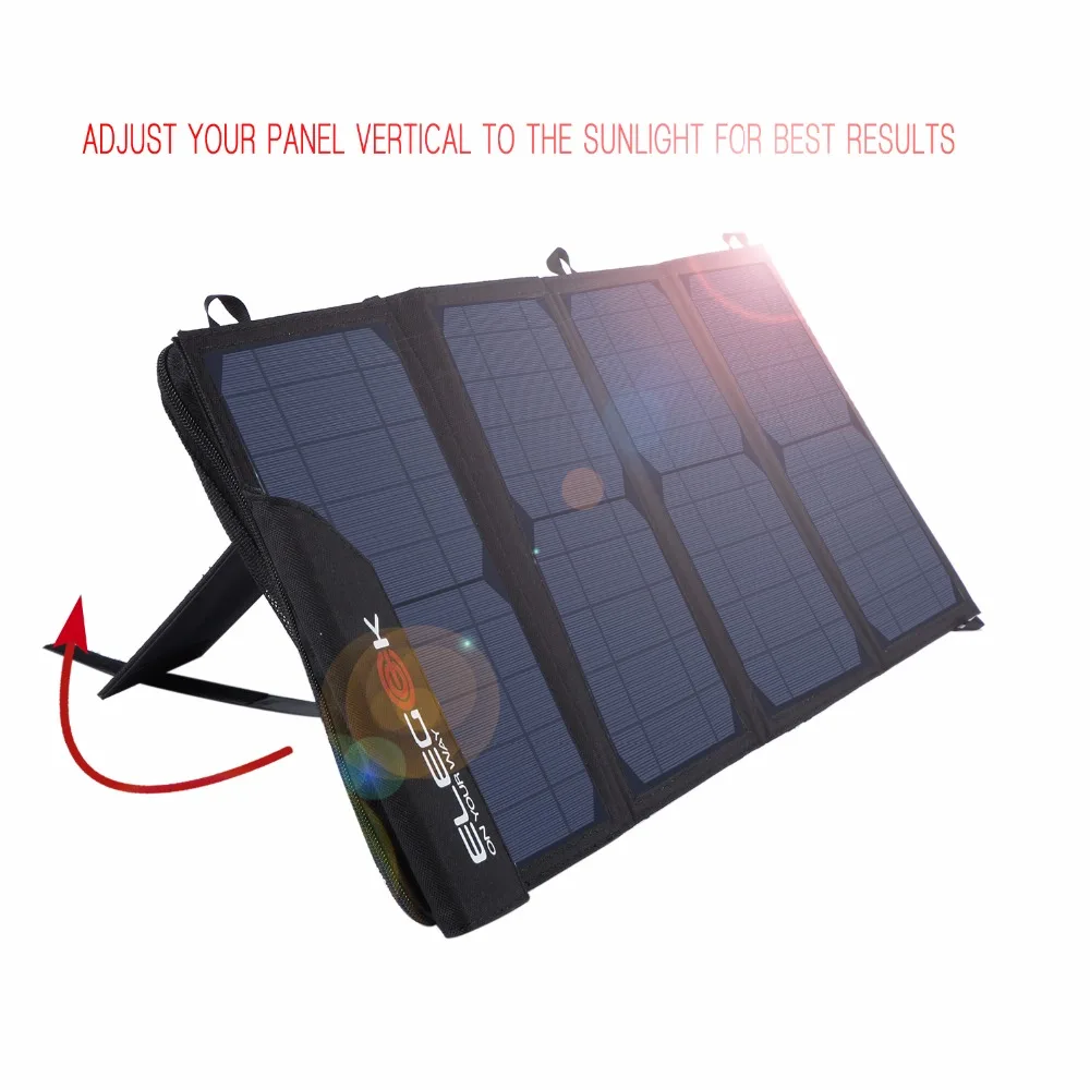 ELEGEEK 22 Вт 5 в зарядное устройство для телефона на солнечной батарее с двумя USB