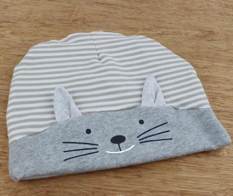 Хлопковая детская шапка в форме котенка шапки для маленьких мальчиков и девочек