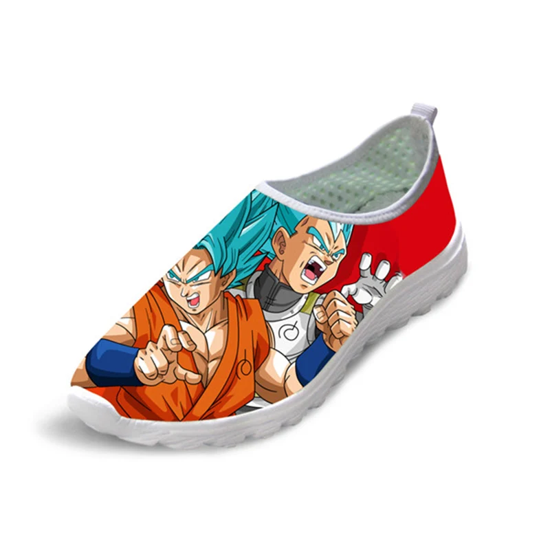THIKIN Для женщин сетчатые балетки модные аниме принт Dragon Ball Z Повседневное слипоны кроссовки легкие Для женщин летние пляжные лоферы