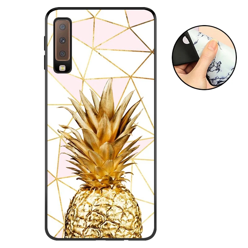 Чехол A750 для Samsung A7 2018 силиконовый чехол телефона Galaxy A 7 A750F мягкий матовый