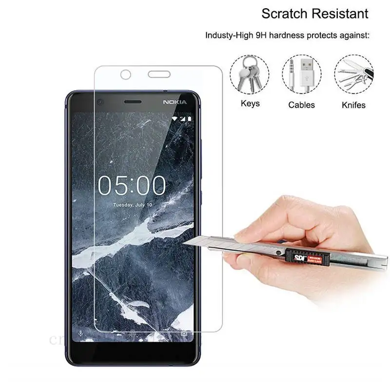 Закаленное стекло для Nokia 5 1 2 шт. защита экрана 2018 TA 1061 1075 1081 1088 пленка|Защитные