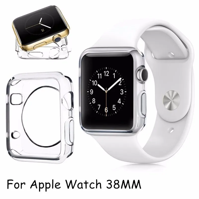 Мягкий силиконовый защитный чехол из ТПУ для Apple Watch серии 1 2 3 бампер 38 мм