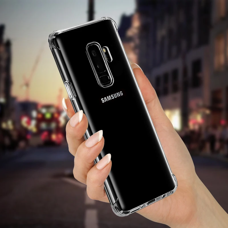 Супер защитный чехол для samsung Galaxy A7 A6 A8 плюс A9 2018 S10E S9 S8 A30 A50 M30 M20 A40 A20 прозрачный