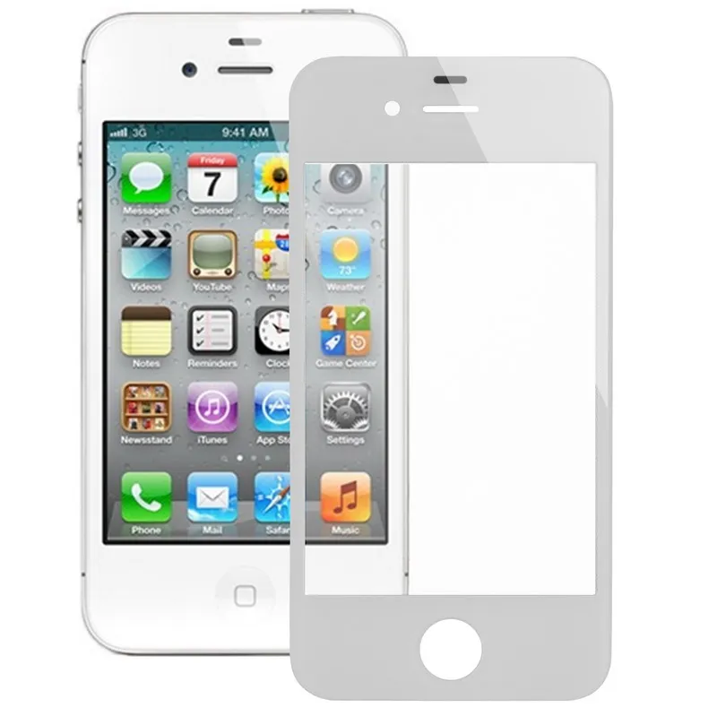 Запасные части для передних и наружных стеклянных линз iPhone 4 ремонт сенсорных