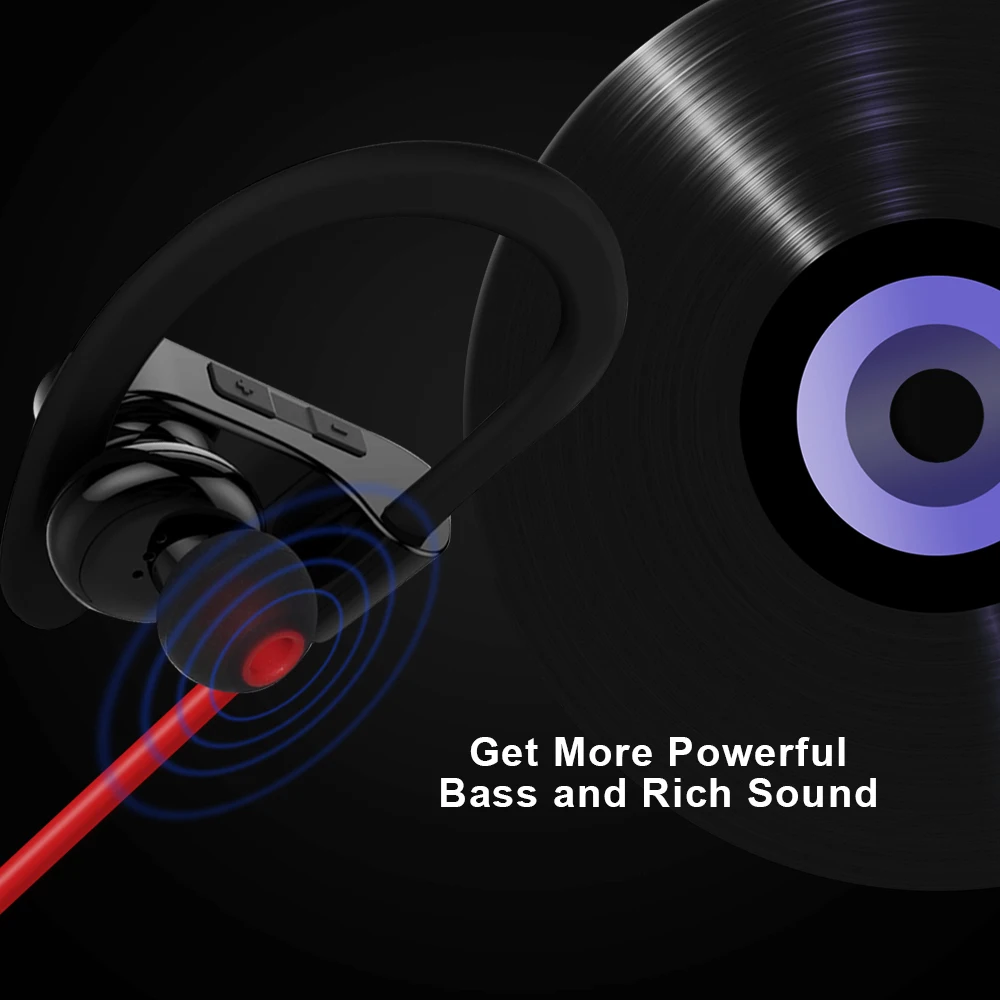 Bluetooth наушники с микрофоном для телефона водонепроницаемые беспроводные