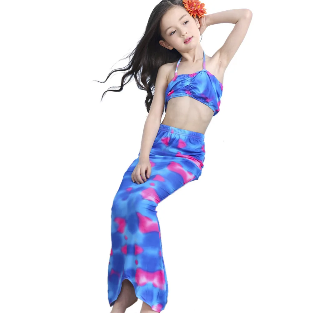 От 4 до 8 лет детское бикини купальник русалка маскарадный костюм на Хэллоуин с